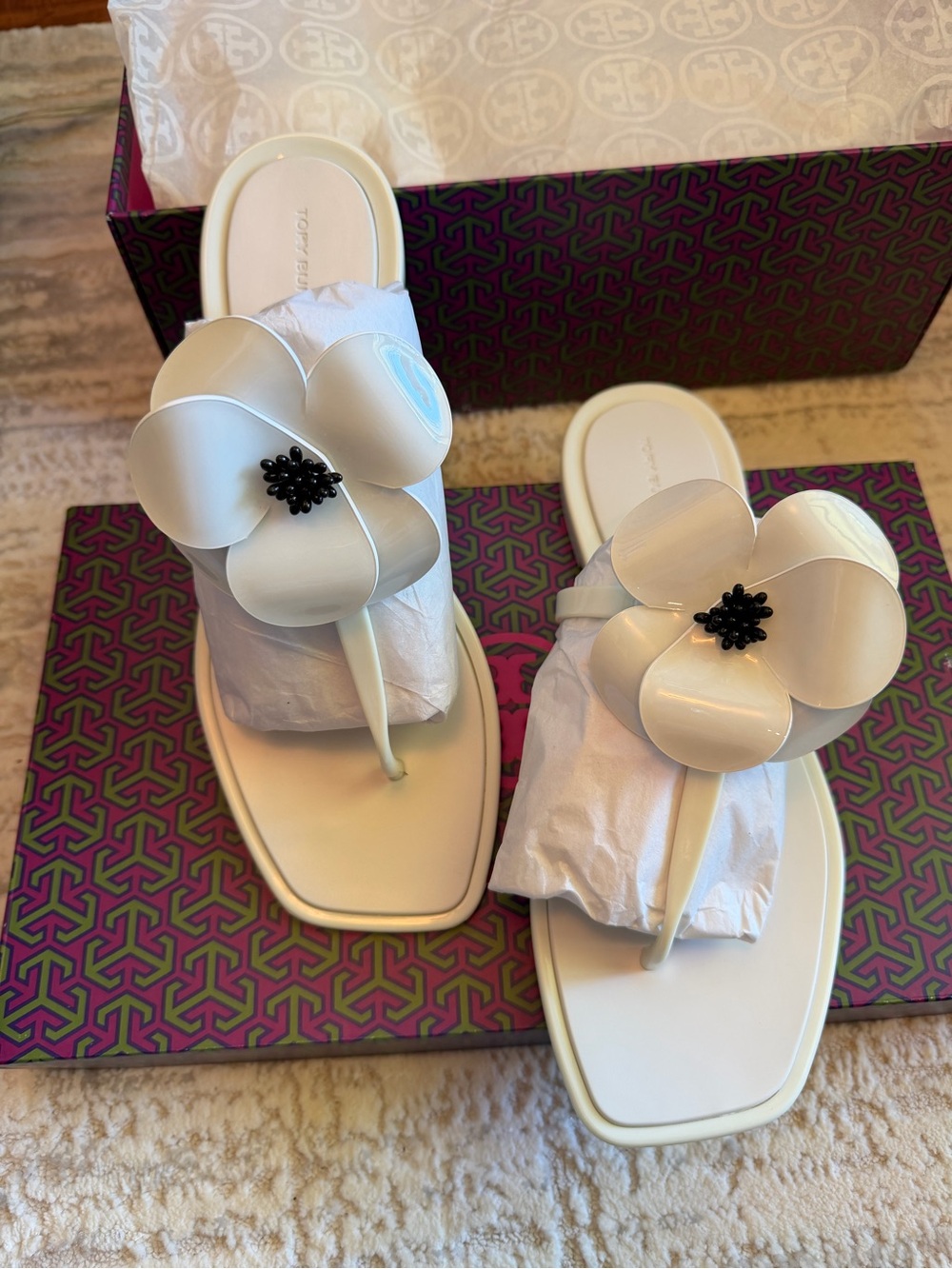 Tory Burch Flower Jelly Sandals